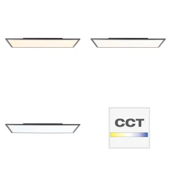 LED-Deckenleuchte Jacinda schwarz 80 x 40 cm