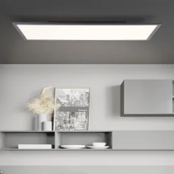 LED-Deckenleuchte Jacinda schwarz 80 x 40 cm