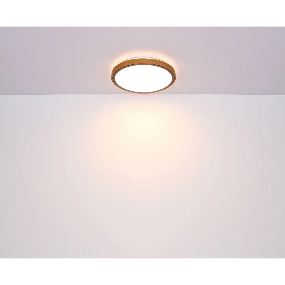 LED DL Bruno D43,7cm holz-schwarz24W 1000lm CCT3000/4500/6000K