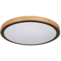 LED DL Bruno D43,7cm holz-schwarz24W 1000lm CCT3000/4500/6000K
