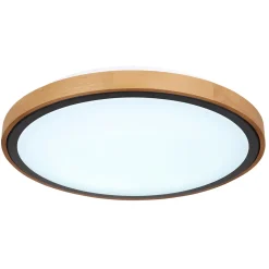LED DL Bruno D43,7cm holz-schwarz24W 1000lm CCT3000/4500/6000K