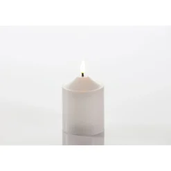 LED-Kerze Vela 7,5 x 12 cm weiß