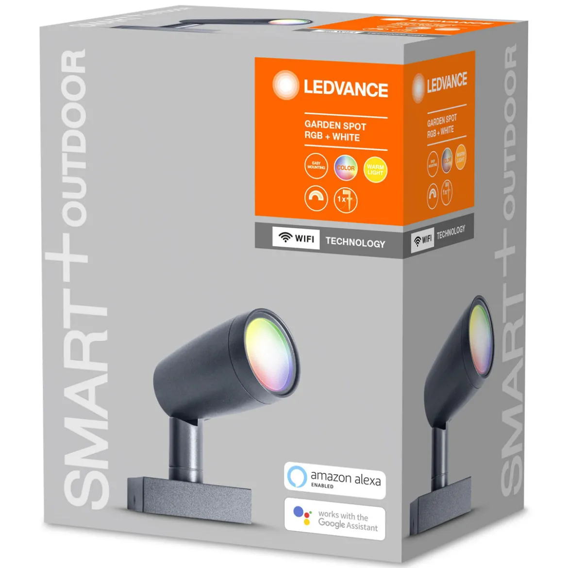 Ledvance SMART+ Außenleuchte Garden Spot 1 Spot mit Anschlusskabel grau
