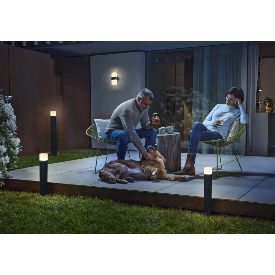 Ledvance SMART+ Außenwandleuchte Cube Up Down 8 x 20,5 x 11 cm grau