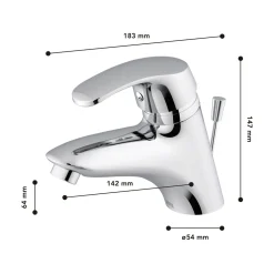 LENZ Waschtischarmatur Liana Eco-Klick Chrom
