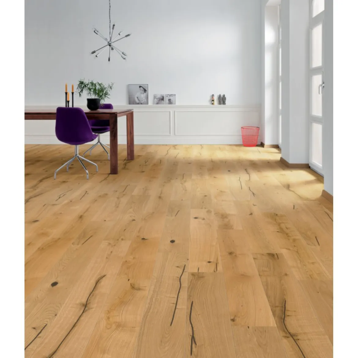 Living by HARO Parkett Landhausdiele 11mm 2V Eiche rustic strukturiert Naturöl