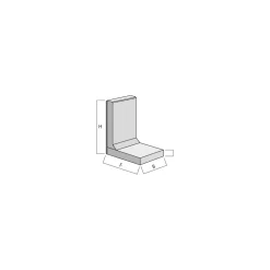 L-Stein 60x35x40x8 cm Anthrazit, mitFase