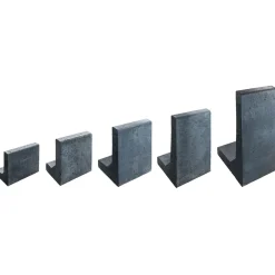 L-Stein 40x25x40x8 cm Anthrazit, mitFase