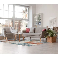 Luxor living Teppich Polino 120x170 cm blau-koralle
