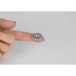 Magnet Neodym Ø 18 x 4mm, mit Senkbohrung Ø 4,5 mm, silber