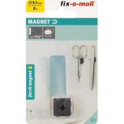 Magnetscheibe Ferrit Ø 9,5 x 4 mm, schwarz