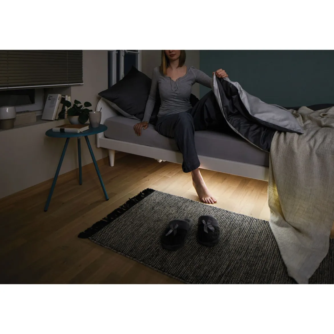 MaxLED 250 Comfort Set Bett 2x1m Warmw2700K Protect Cover IP44 2x4W 24V Silb