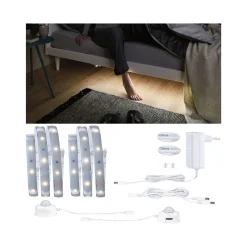 MaxLED 250 Comfort Set Bett 2x1m Warmw2700K Protect Cover IP44 2x4W 24V Silb