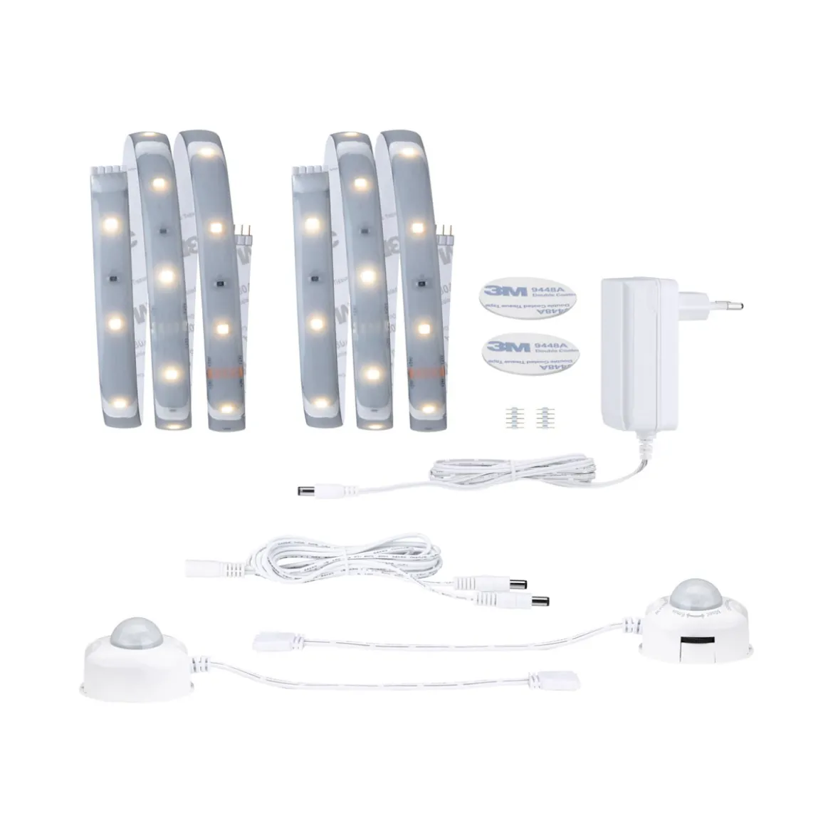 MaxLED 250 Comfort Set Bett 2x1m Warmw2700K Protect Cover IP44 2x4W 24V Silb