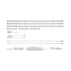 MaxLED 500 Comfort Set kitchen 1,8m IP44Cover 2700K 11W 230/24V 20VA Silber Kst