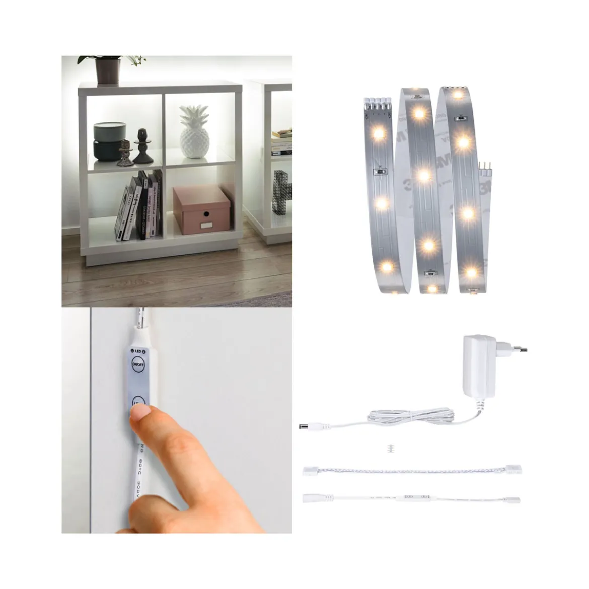 MaxLED 250 Comfort Set Regal 1mWarmweiss 2700K IP20 4W 24V Silber