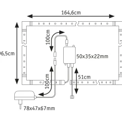 MaxLED 250 Comfort Sets TV 75 RGBW 3000K25,5W 230/24V Silber Kst