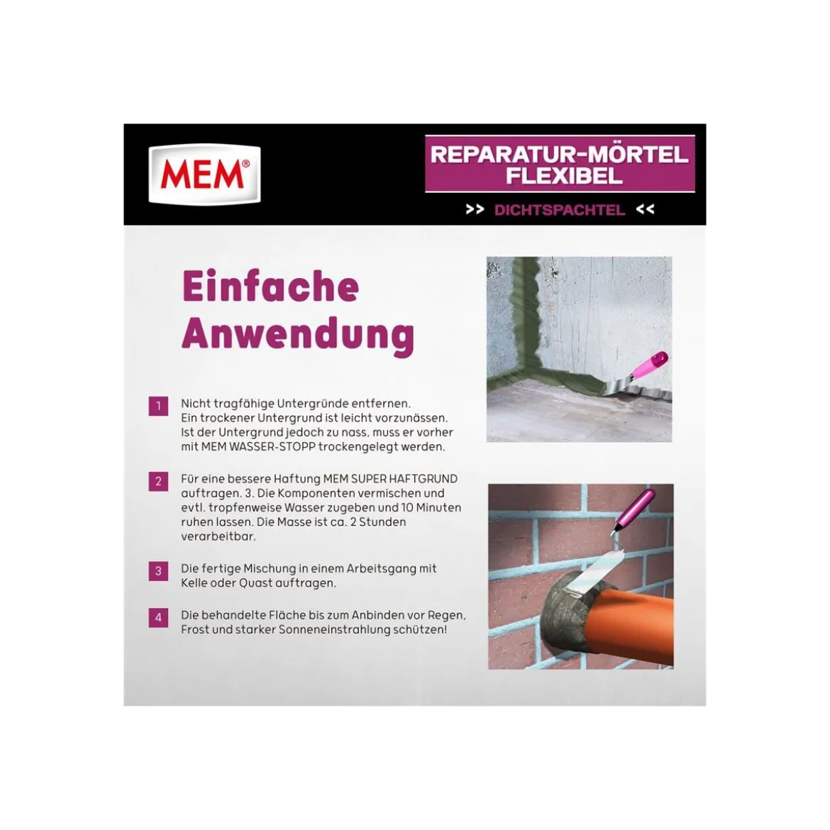 MEM Reparatur-Moertel Flexibel 1kg
