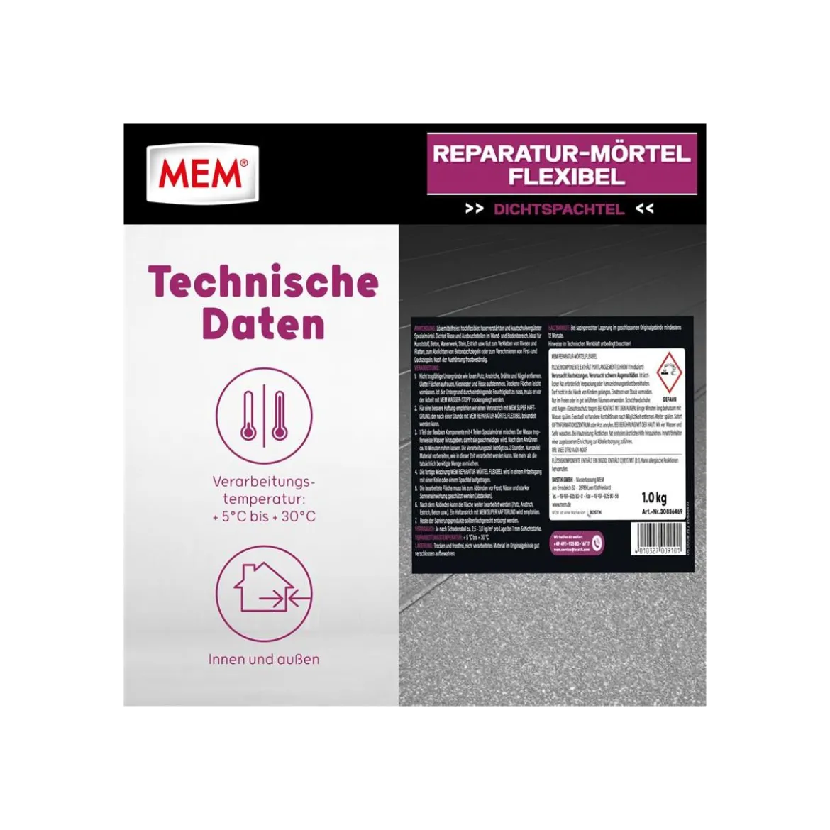 MEM Reparatur-Moertel Flexibel 1kg
