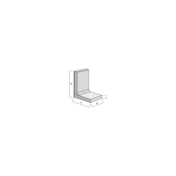 Mini L-Stein 30x20x40x6 cm Anthrazit,mit Fase