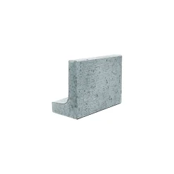 Mini L-Stein 30x20x40x6 cm Grau, mitFase