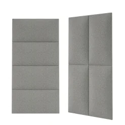 Mollis Polsterpaneele grau 60 x 30 cm