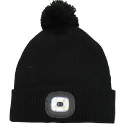 Mütze mit Bommel und LED Lampe