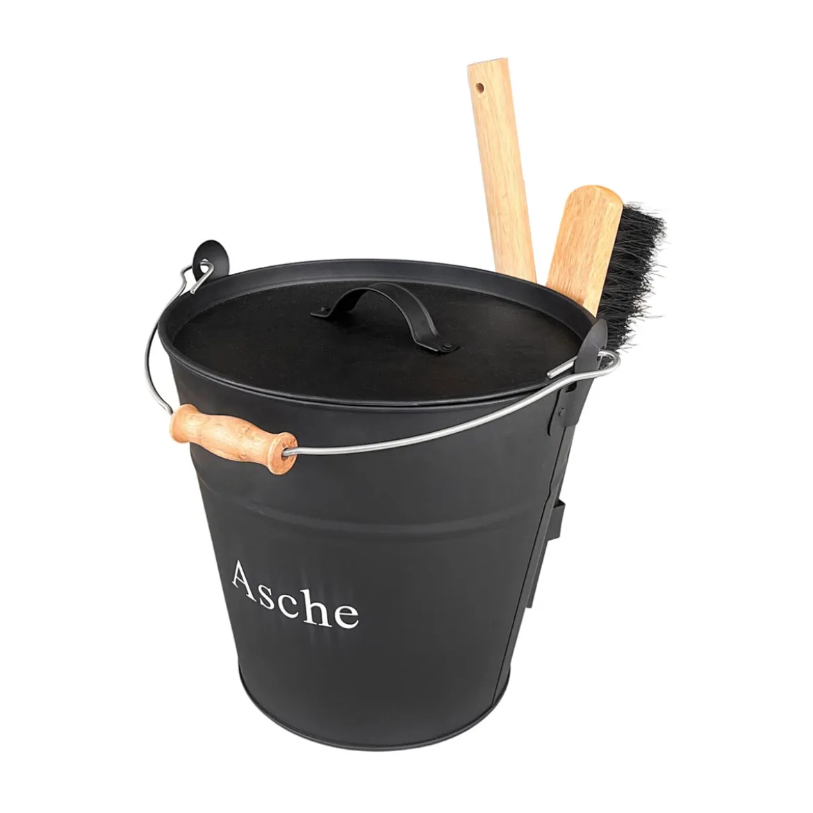 MyFireTool Ascheeimer schwarz 26,5 x 30 cm