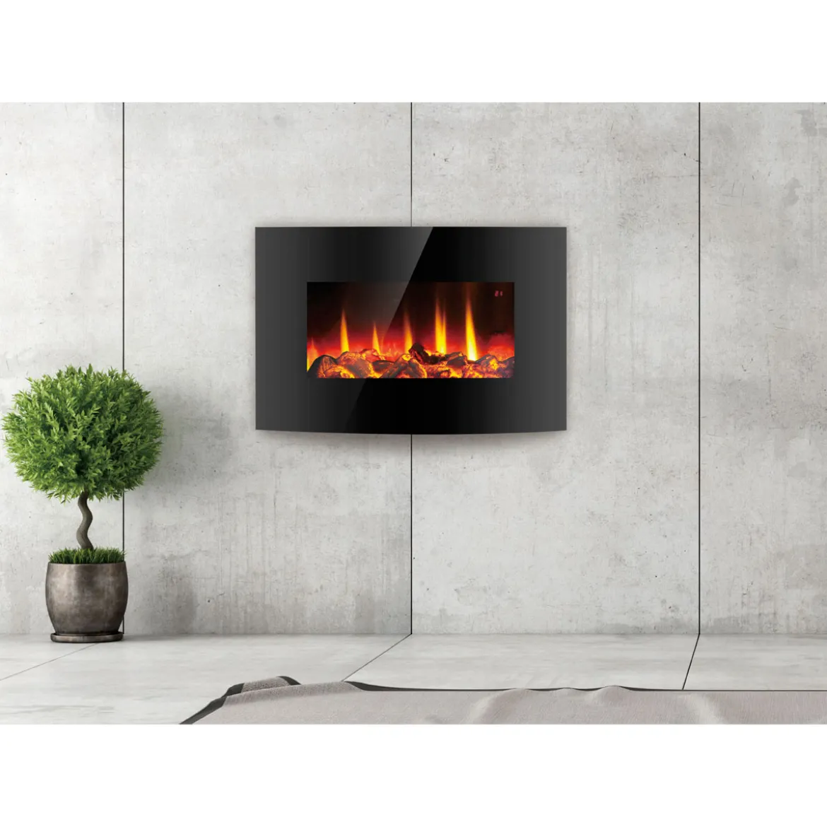 MyFireTool Elektrischer Wandkamin mit Fernbedienung inkl Batterien