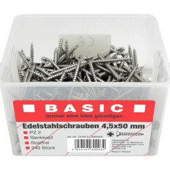 MyToolEdelstahlschraube 4,5 x 50 mm 240 Stück im Eimer