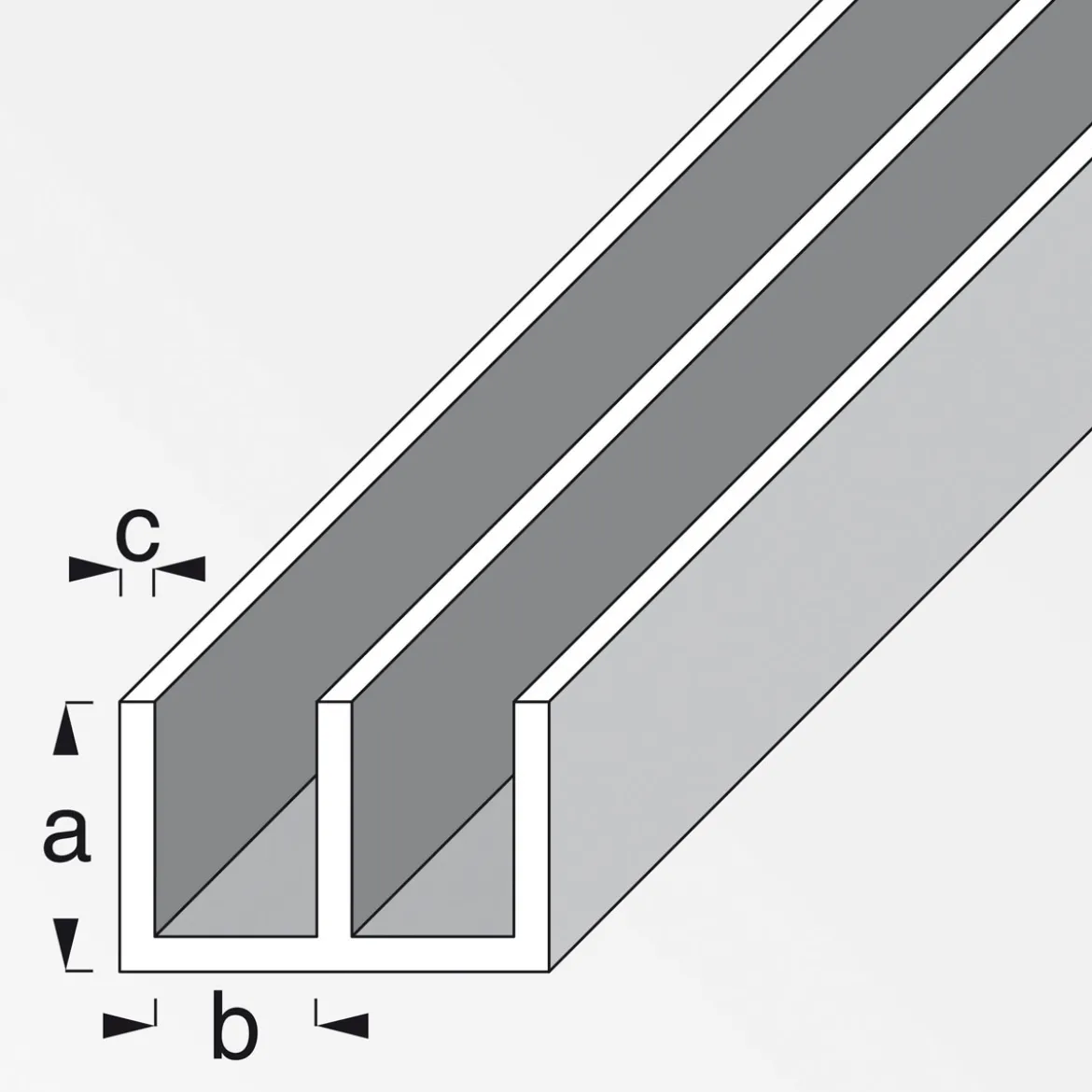 MyTool Führungsschienenprofil 6 x 15,9 x 6 cm 1m unten