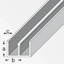MyTool Führungsschienenprofil oben 10 x 18 x 10 mm 1mweiß