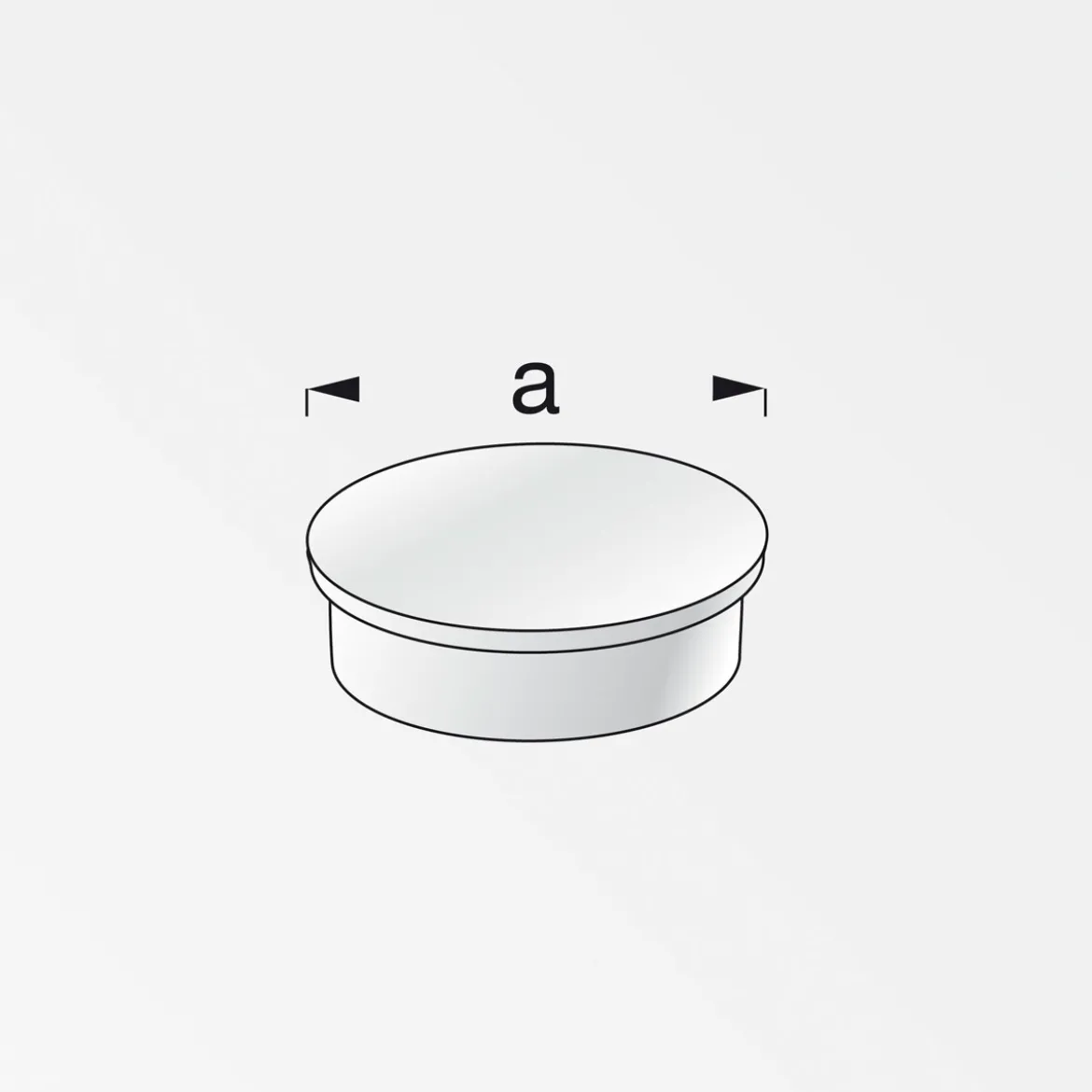 MyTool Magnet 30 mm weiß 2 Stück