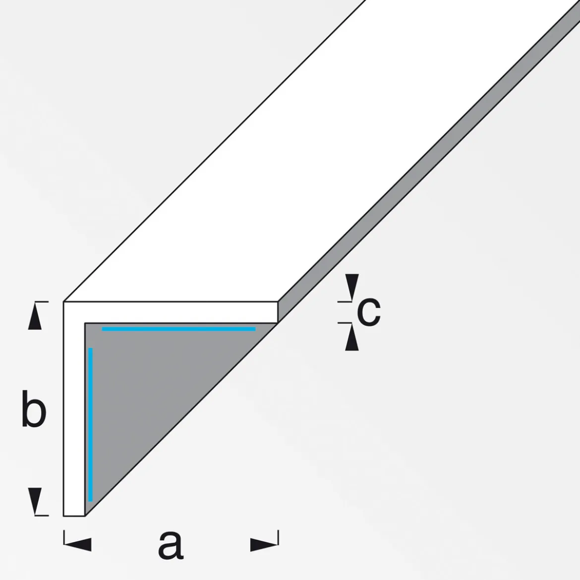 MyTool Sk-Winkel 20 x 20 mm 1m PVC weiß