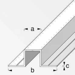 MyTool U-Profil mit 2 Schenkel 7,5 mm1m blank