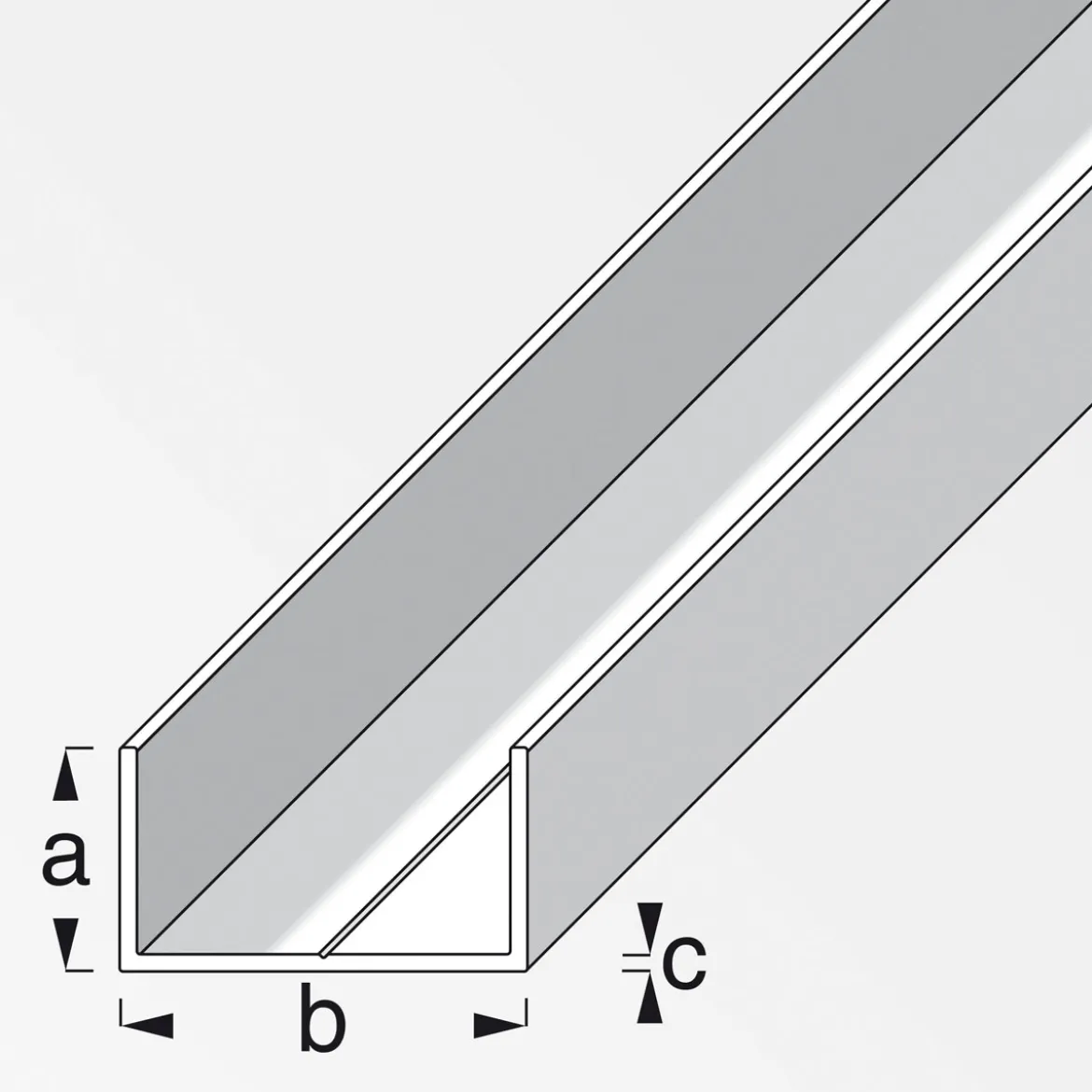 MyTool U-Profil 11,5 x 19,5 mm 1m blank