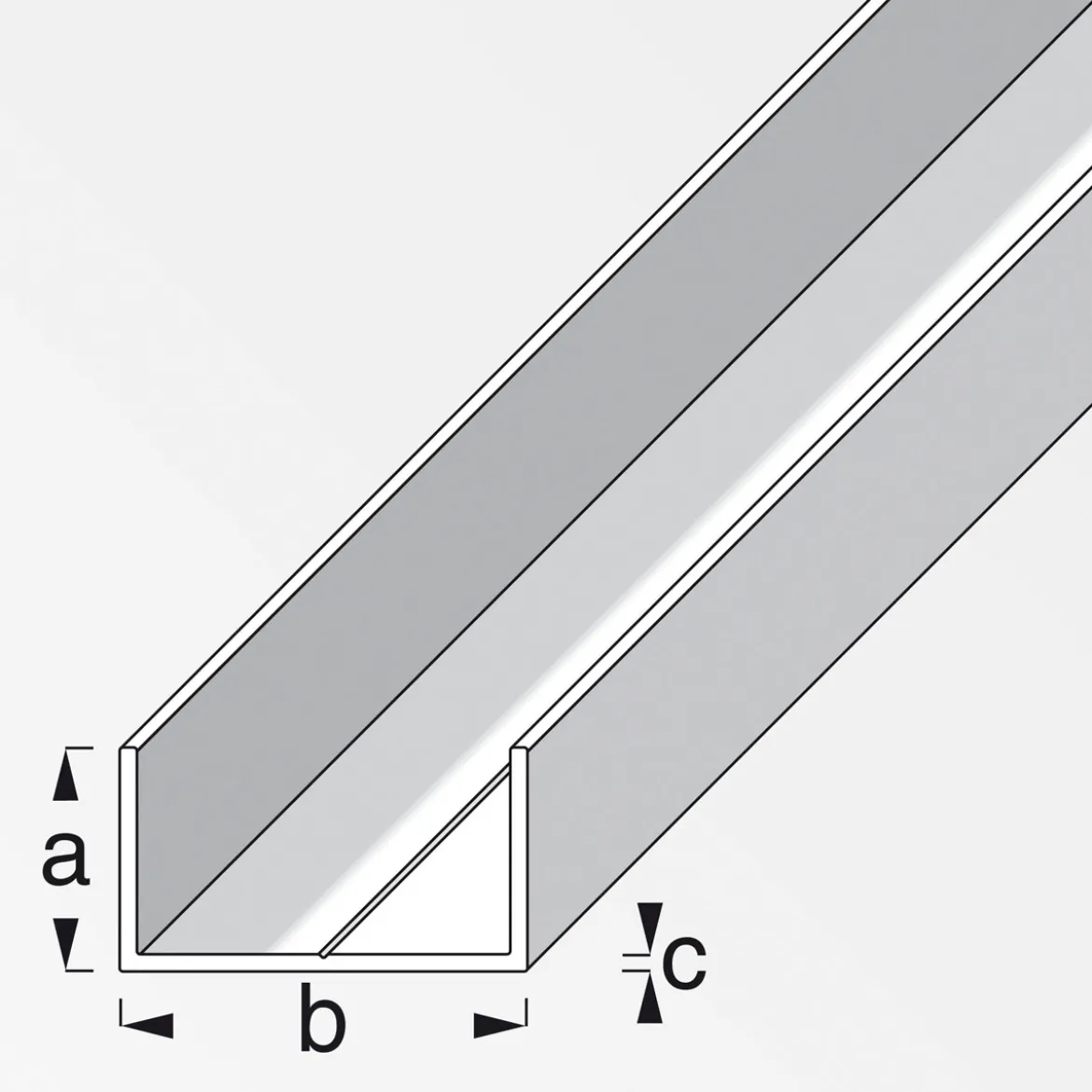 MyTool U-Profil 7,5 x 12,5 mm 1m blank