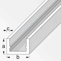 MyTool U-Profil 10 x 16,5 x 1,5 cm 1m silber