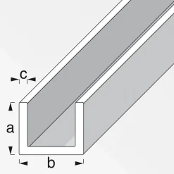 MyTool U-Profil 8 x 10,1 x 1,3 cm 2m silber