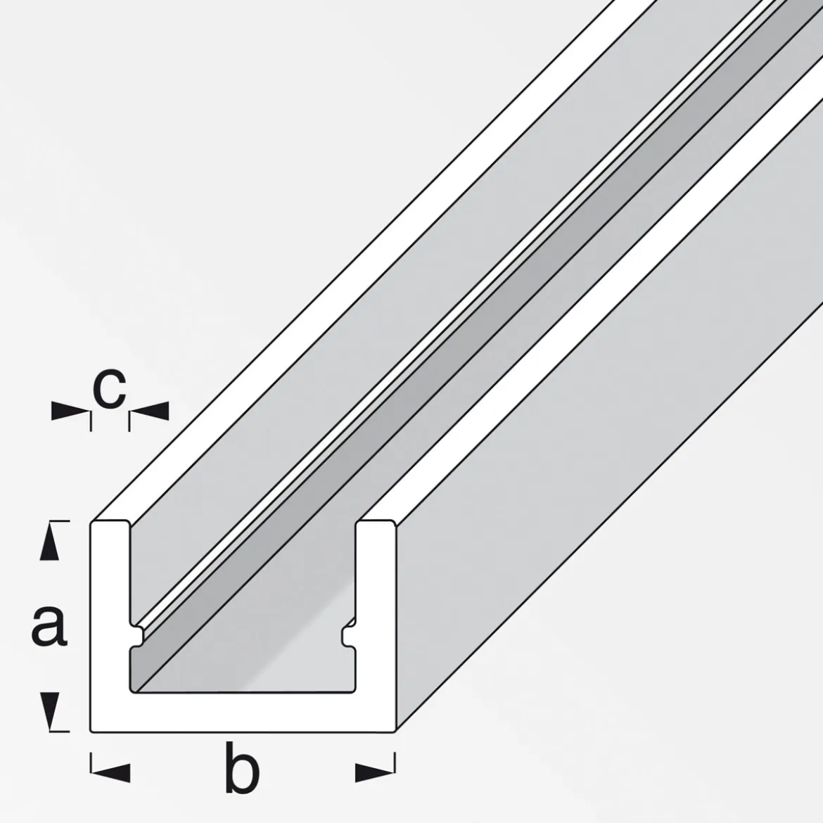 MyTool U-Profil 10 x 13,5 x 1,5 mm 1m silber