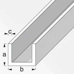 MyTool U-Profil 10 x 18 x 10 mm 1m weiß