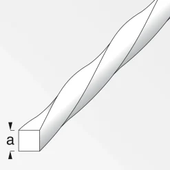 MyTool Vierkantstange 10 x 10 mm 2m gewunden