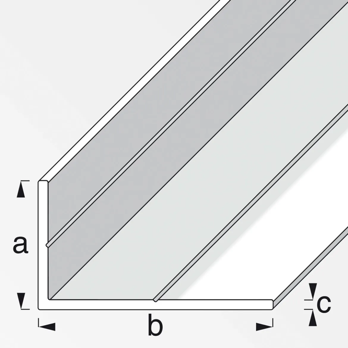 MyTool Winkel 23,5 x 43,5 mm 1m ungleichschenklig weiß