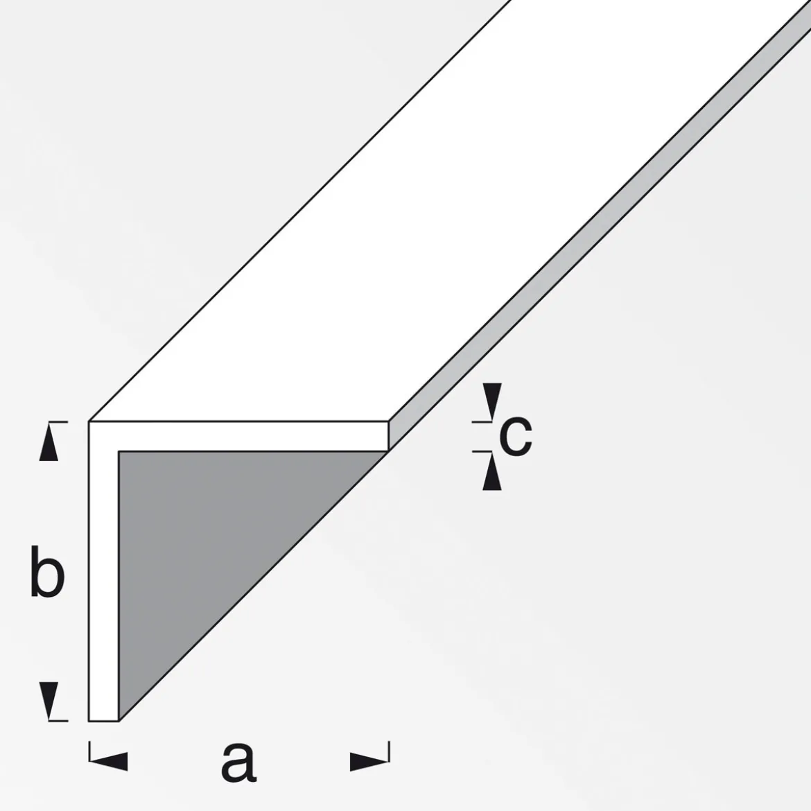 MyTool Winkel 20 x 20 x 1,5 mm 1m silber-eloxiert