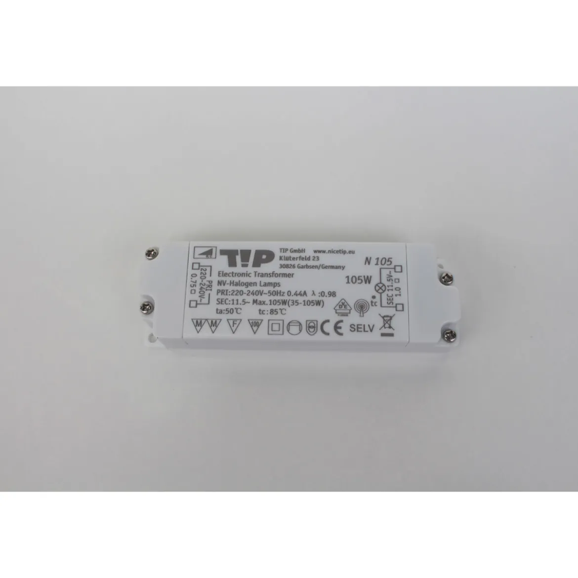 NP Elek.Trafo max.35-105W 230/12V weiss