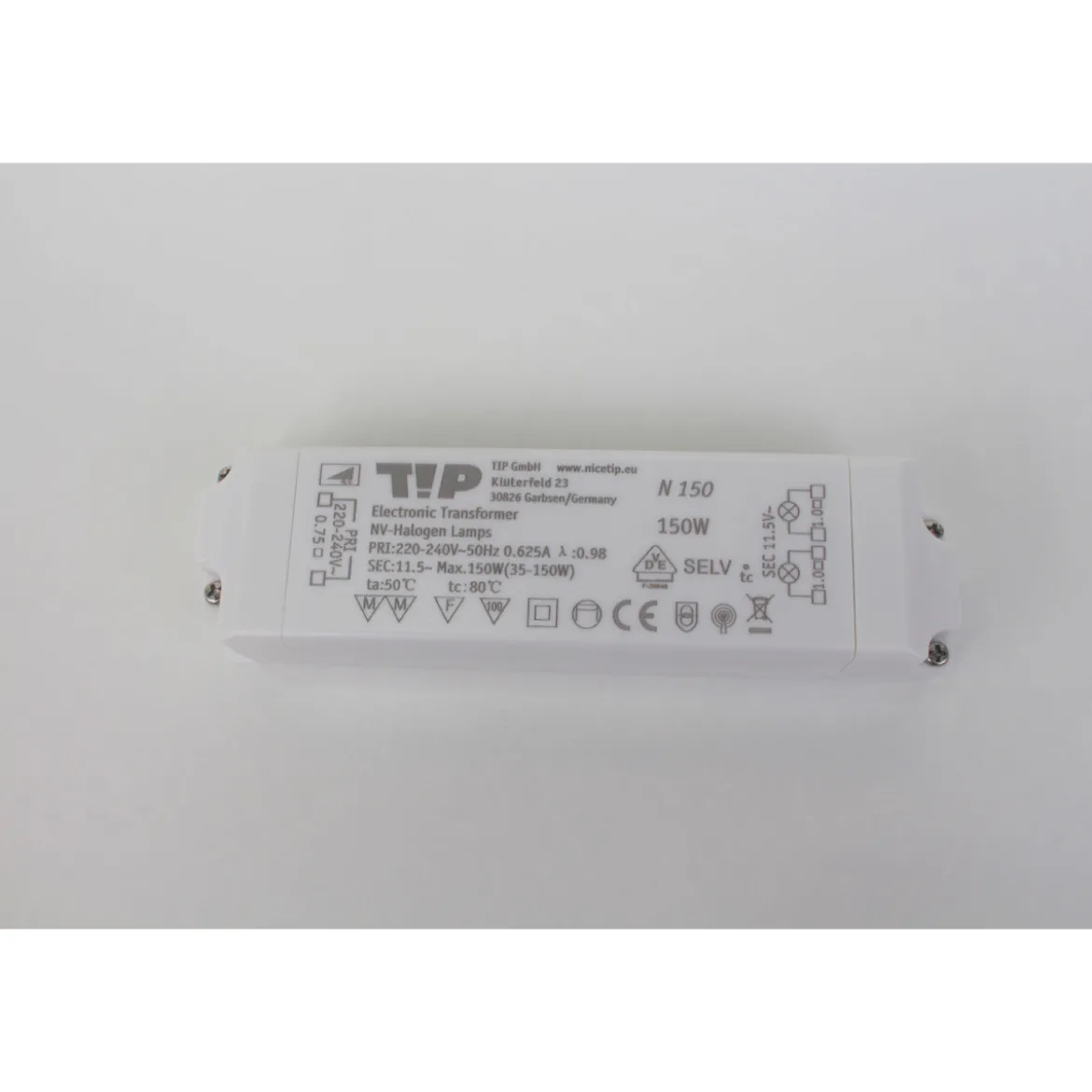NP Elek.Trafo max.30-150W 230/12V weiss