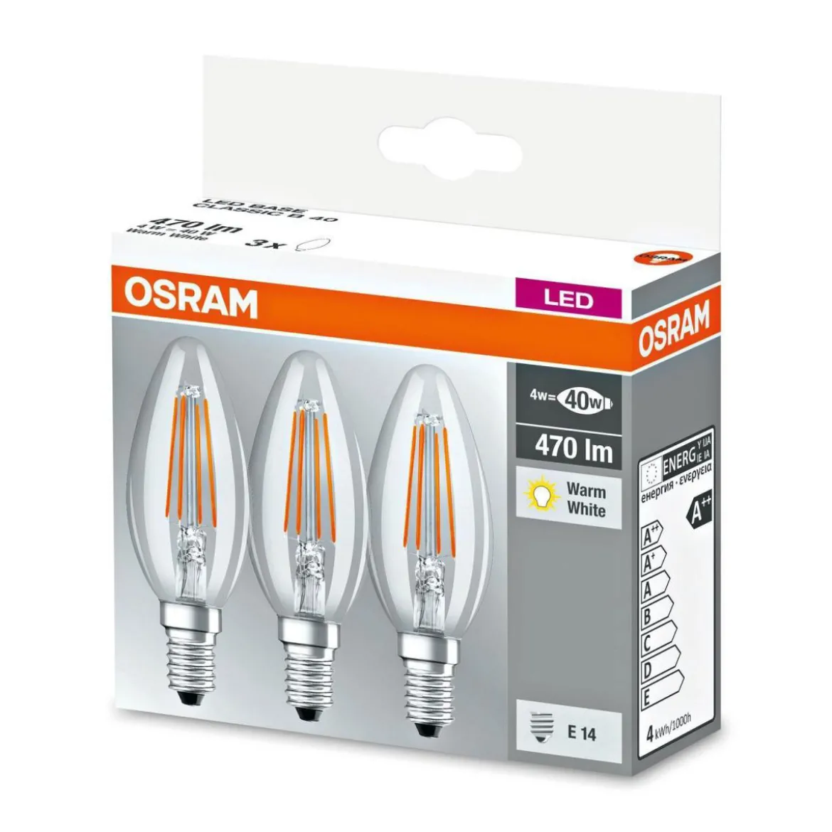 Osram LED Base Classic B 3 Stück