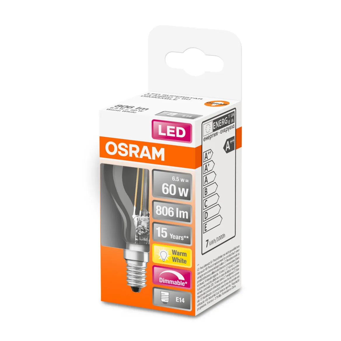 Osram LED-Leuchtmittel E14 dimmbar 60W