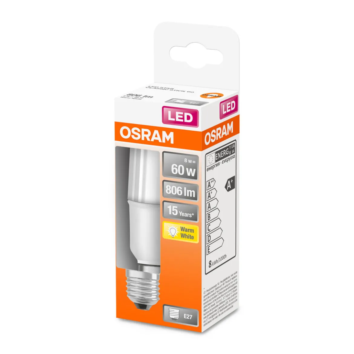 Osram LED-Leuchtmittel Spezial Pin 60W warmweiß