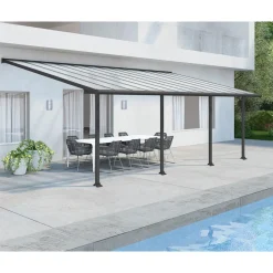 Palram Terrassenüberdachung Olympia 300 x 730 cm grau